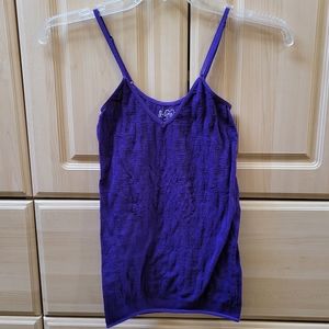Intimately Purple Camisole Tank Textured print Stretchy Sz XS